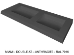 Plan vasque Design, sur mesure, Largeur 120 à 200 cm x Profondeur 40 à 60 cm, résine minérale de couleurs ACRYSTONE® Finition lisse, Livraison Offerte et Rapide.
